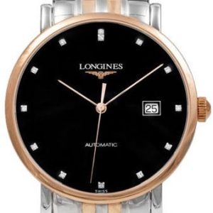 Longines Herrklocka L4.910.5.57.7 Elegant Svart/Roséguldstonat stål