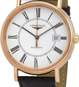 Longines Herrklocka L4.922.1.11.2 Presence Vit/Läder ⌀40 mm