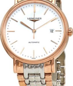 Longines Herrklocka L4.922.1.12.7 Presence Vit/Roséguldstonat stål