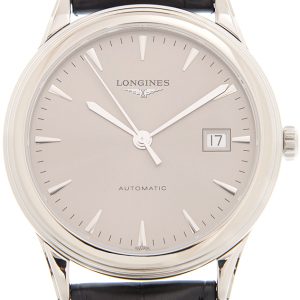 Longines Herrklocka L4.974.4.72.2 Flagship Silverfärgad/Läder