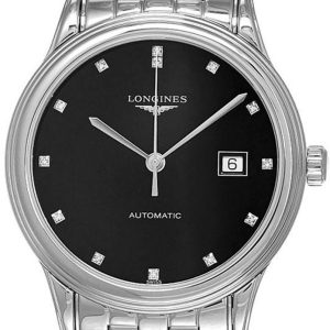 Longines Herrklocka L4.984.4.57.6 Flagship Svart/Stål ⌀40 mm