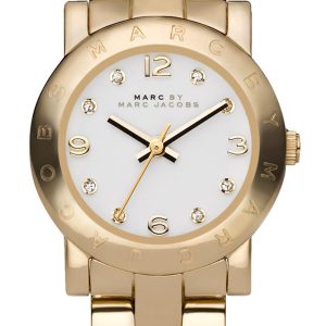 Marc by Marc Jacobs Damklocka MBM3057 Amy Vit/Gulguldtonat stål ⌀26