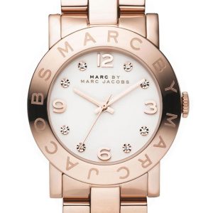 Marc by Marc Jacobs Damklocka MBM3077 Amy Vit/Roséguldstonat stål