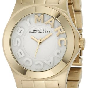 Marc by Marc Jacobs Damklocka MBM3134 Rivera Vit/Gulguldtonat stål