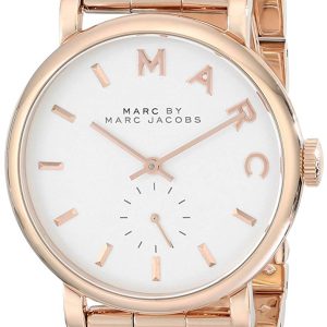 Marc by Marc Jacobs Damklocka MBM3244 Baker Vit/Roséguldstonat stål