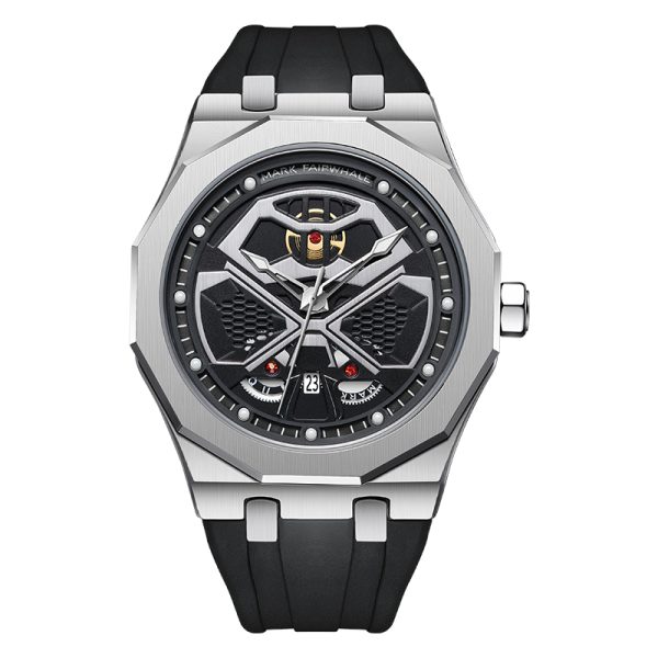 mark fairwhale mercury silver black rubber