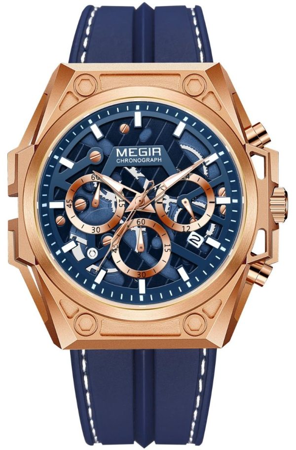 megir brute force rose gold blue