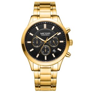 Megir Classic Chrono Gold Black