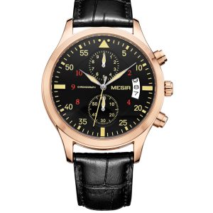 Megir Fighter Pilot Rose Gold Black