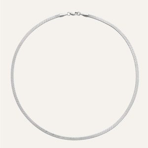 Mockberg Thin Snake Necklace Silver