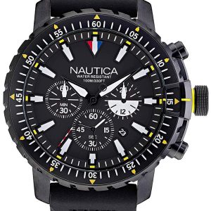 Nautica Herrklocka NAPICS009 Svart/Gummi ⌀48 mm