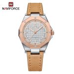 naviforce dark triad ladies rose gold brown