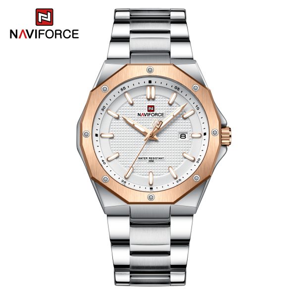 naviforce dark triad steel rose gold