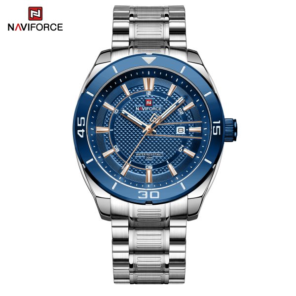 naviforce recon silver blue