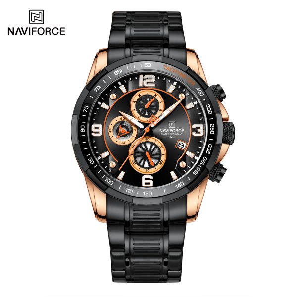 naviforce turntable steel rose gold black