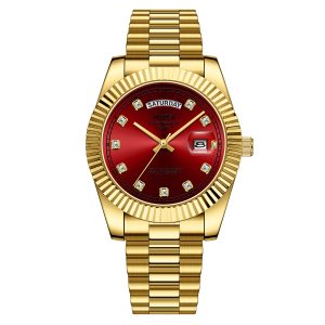 Nibosi Day-Date Gold Red