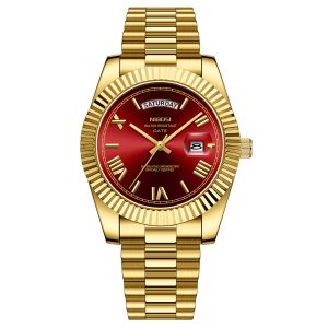 Nibosi Day-Date Roman Gold Red