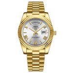 nibosi day-date roman gold silver