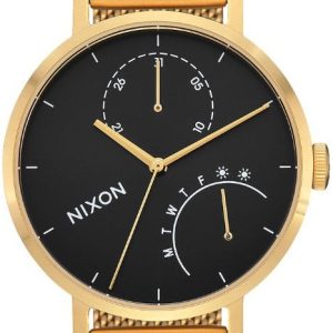 Nixon 99999 Damklocka A1166513-00 Svart/Gulguldtonat stål ⌀37 mm