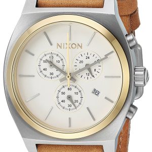 Nixon The Time Teller Herrklocka A11642548-00 Antikvit/Läder