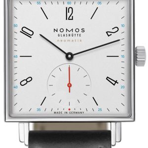 Nomos Glashütte Herrklocka N-421 Tetra Vit/Läder