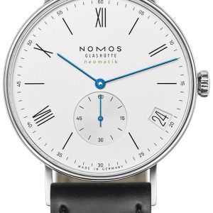 Nomos Glashütte Ludwig Herrklocka N-260 Vit/Läder ⌀40.5 mm