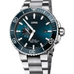 oris aquis small second date 45.5mm