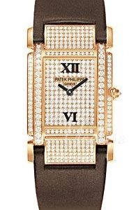 Patek Philippe Damklocka 4910R/001 Twenty~4 Diamantinfattad/Satin