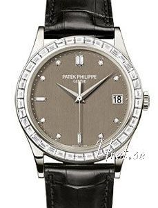 Patek Philippe Herrklocka 5298P Calatrava Grå/Läder ⌀38 mm