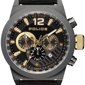 Police 99999 Herrklocka 15529JSU.02 Svart/Läder ⌀47 mm