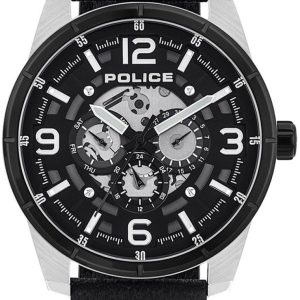 Police Herrklocka P15663JSTB02 Svart/Läder ⌀44 mm