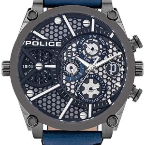 Police Herrklocka PL15381JSU.61B Svart/Läder ⌀51 mm