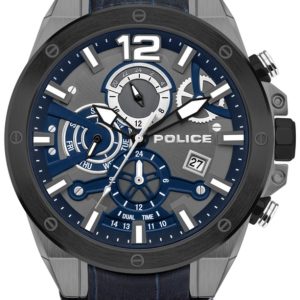 Police Herrklocka PL15711JSUB03 Grå/Läder ⌀48 mm