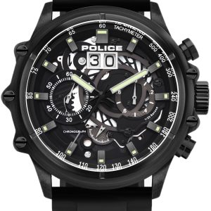 Police Herrklocka PL16018JSB.02P Luang Svart/Gummi ⌀48 mm