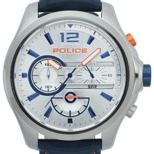 Police Herrklocka R1471294001 Denver Silverfärgad/Läder ⌀46 mm