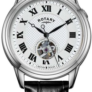 Rotary Herrklocka GS05365/70 Cambridge Silverfärgad/Läder ⌀40 mm