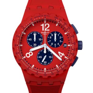 SWATCH Primarily Red Chronograph 42mm