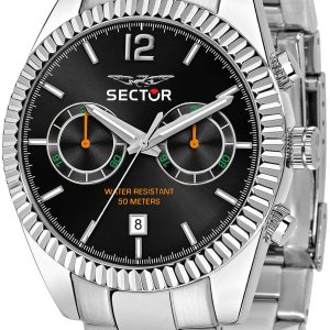 Sector Herrklocka R3253240003 Svart/Stål ⌀41 mm