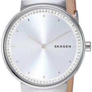 Skagen 99999 Damklocka SKW2753 Silverfärgad/Läder ⌀34 mm