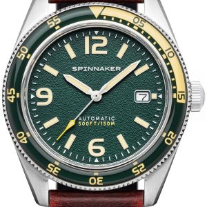 Spinnaker Herrklocka SP-5055-0C Fleuss Grön/Läder ⌀43 mm