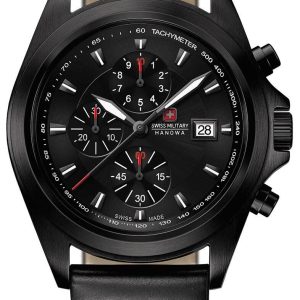 Swiss Military 99999 Herrklocka 06-4202.13.007 Svart/Läder ⌀43 mm