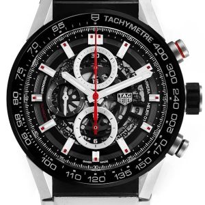 TAG Heuer Herrklocka CAR2A1Z.FT6051 Carrera Skelettskuren/Gummi ⌀45