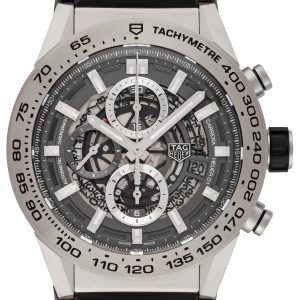 TAG Heuer Herrklocka CAR2A8A.FT6072 Carrera Grå/Gummi ⌀45 mm