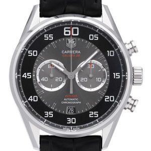 TAG Heuer Herrklocka CAR2B10.FC6235 Carrera Calibre 36 Svart/Läder