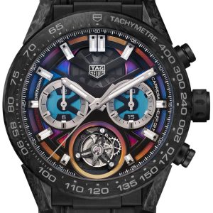 TAG Heuer Herrklocka CAR5A8AF.FC6415 Carrera Flerfärgad/Gummi ⌀45 mm