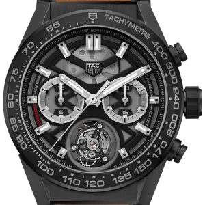 TAG Heuer Herrklocka CAR5A90.FT6121 Carrera Svart/Gummi ⌀45 mm