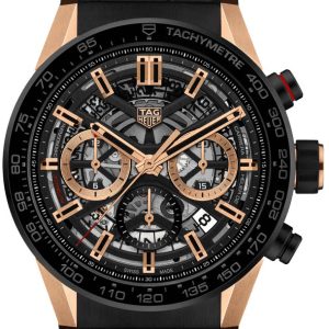 TAG Heuer Herrklocka CBG2050.FC6426 Carrera Svart/Gummi ⌀43 mm