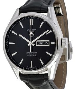 TAG Heuer Herrklocka WAR201A.FC6266 Carrera Svart/Läder ⌀41 mm