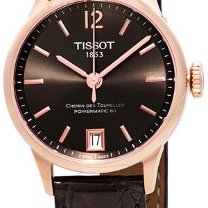 Tissot Damklocka T099.207.36.447.00 Chemin Des Tourelles Brun/Läder