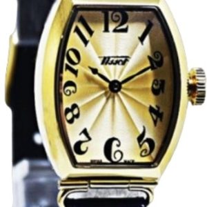 Tissot Damklocka T128.109.36.022.00 Heritage Gulguldstonad/Läder